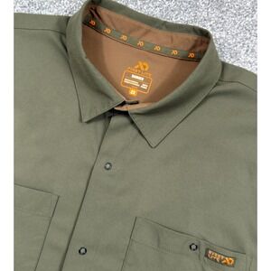 First Lite Ranger Stretch Snap Shirt Mens 2XL Army Green Hunting Outdoor